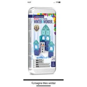 MAGNA-TILES microMAGS Travel WINTER WONDER Travel Set  26Pcs.  NEW and SEALED